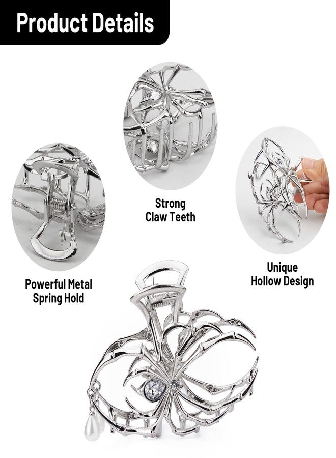 Fensong 4 Pcs Metal Spider Hair Claw Clips for Women, Gothic Hair Accessories with Spiders, Edgy Dark Hair Clips, Unique Gifts for Women,Suitable for Daily Use and Parties - Image 3
